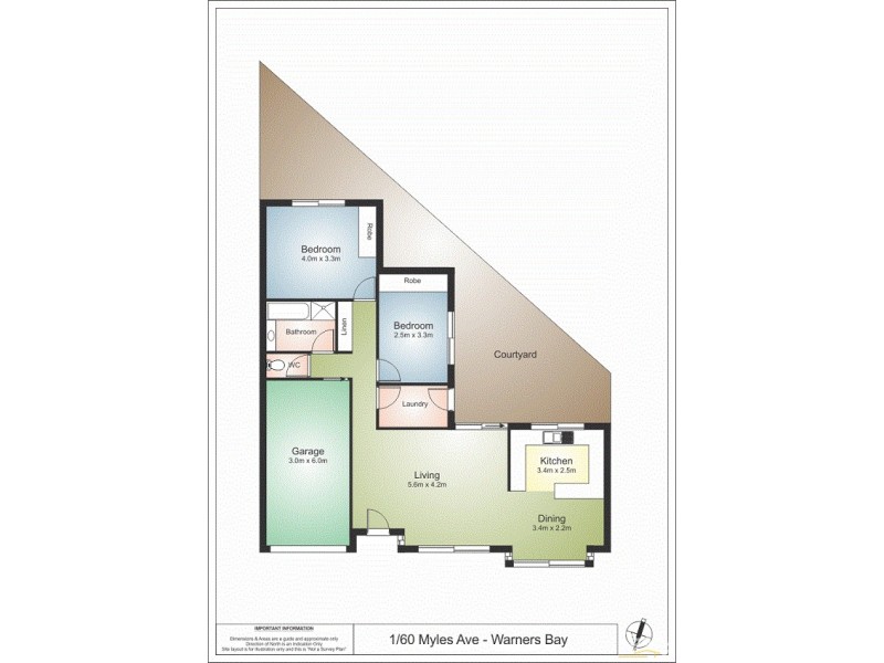 1/60 Myles Avenue, Warners Bay NSW 2282 Floorplan