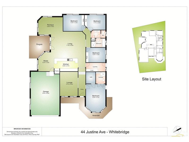 44 Justine Avenue, Whitebridge NSW 2290 Floorplan