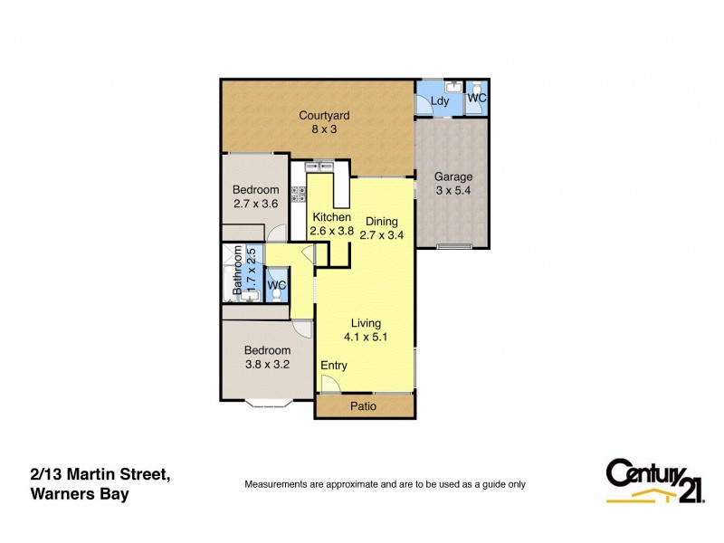 2/13 Martin Street, Warners Bay NSW 2282 Floorplan