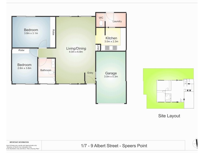 1/7-9 Albert Street, Speers Point NSW 2284 Floorplan