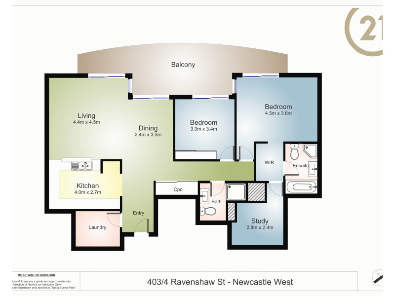 403/4 Ravenshaw Street, Newcastle West NSW 2302 Floorplan