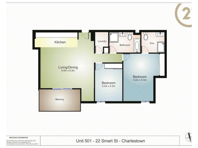 501/18-20 Smart Street, Charlestown NSW 2290 Floorplan
