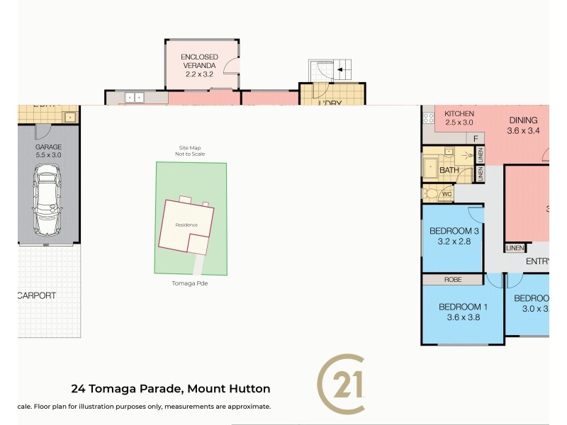 24 Tomaga Parade, Mount Hutton NSW 2290 Floorplan