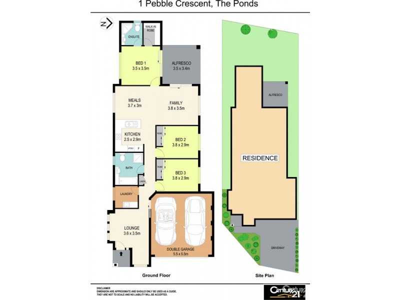 1 Pebble Crescent, The Ponds NSW 2769 Floorplan