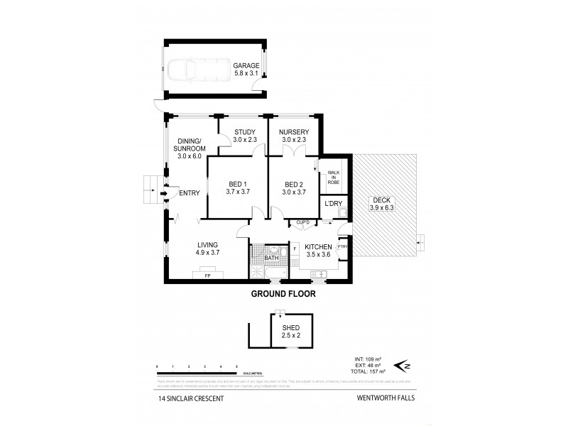 14 Sinclair Cres, Wentworth Falls NSW 2782 Floorplan