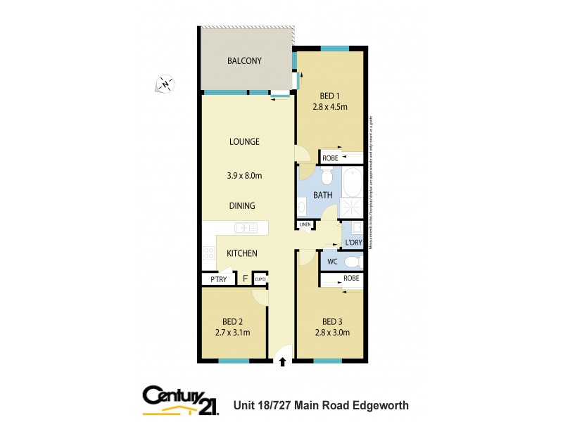 18/727 Main Road, Edgeworth NSW 2285 Floorplan