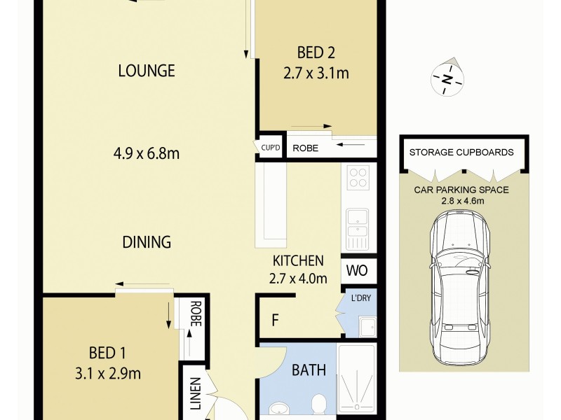 209/4 Honeysuckle Drive, Newcastle NSW 2300 Floorplan