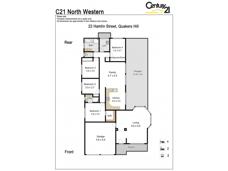 22 Hamlin Street, Quakers Hill NSW 2763 Floorplan