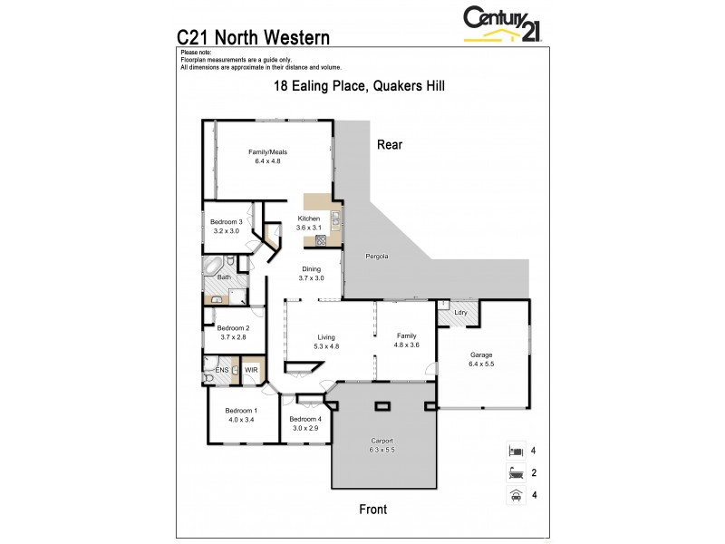 18 Ealing Place, Quakers Hill NSW 2763 Floorplan