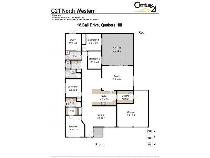 18 Bali Drive, Quakers Hill NSW 2763 Floorplan