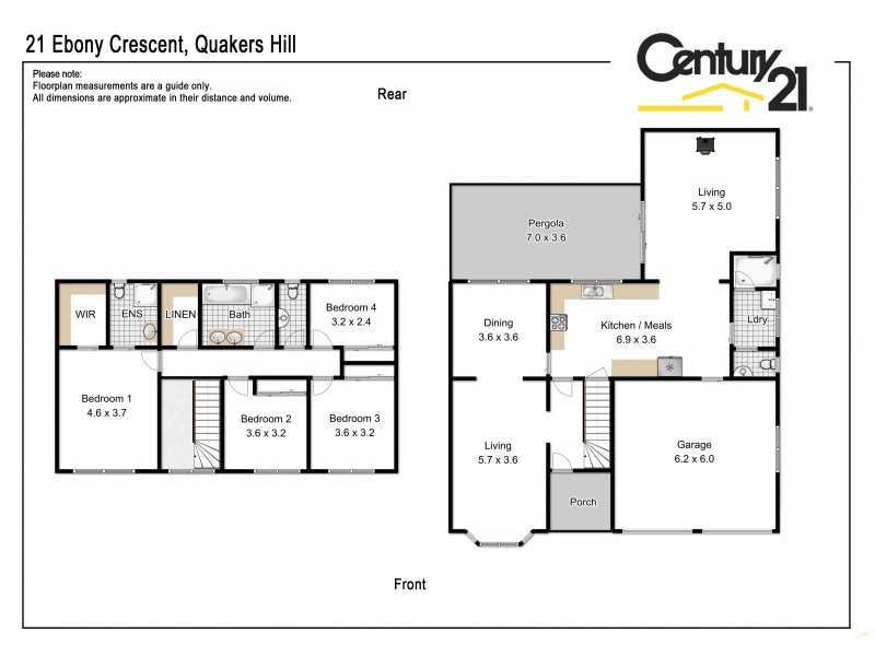 21 Ebony Crescent, Quakers Hill NSW 2763 Floorplan