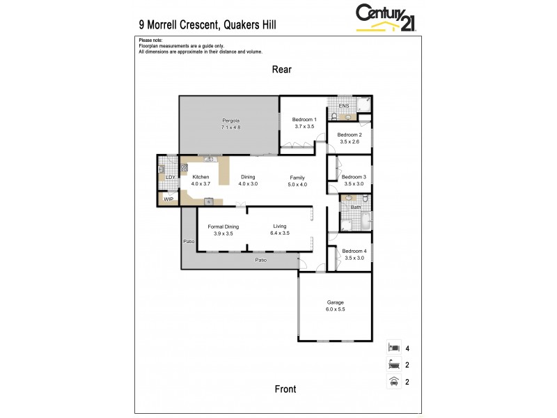 9 Morrell Crescent (AKA 20 Sonter Street), Quakers Hill NSW 2763 Floorplan