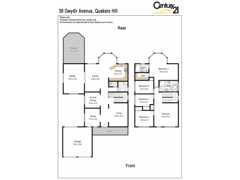38 Gwydir Avenue, Quakers Hill NSW 2763 Floorplan