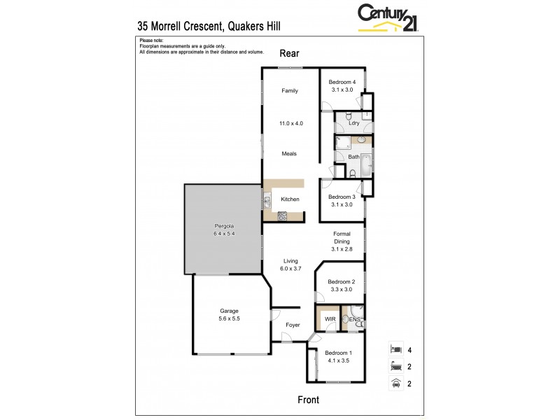 35 Morrell Crescent, Quakers Hill NSW 2763 Floorplan