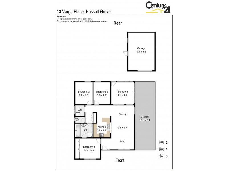 13 Varga Place, Hassall Grove NSW 2761 Floorplan