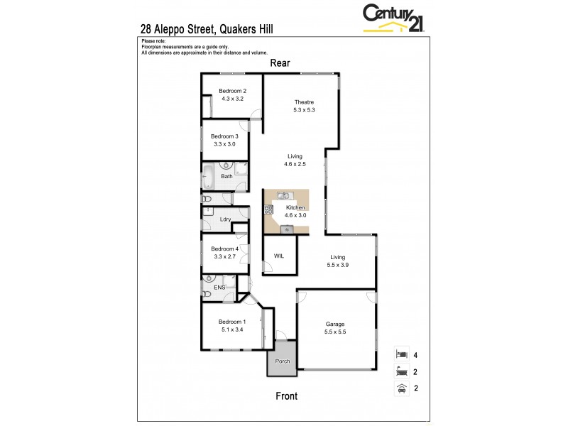 28 Aleppo Street, Quakers Hill NSW 2763 Floorplan