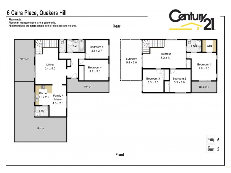 6 Caira Place, Quakers Hill NSW 2763 Floorplan
