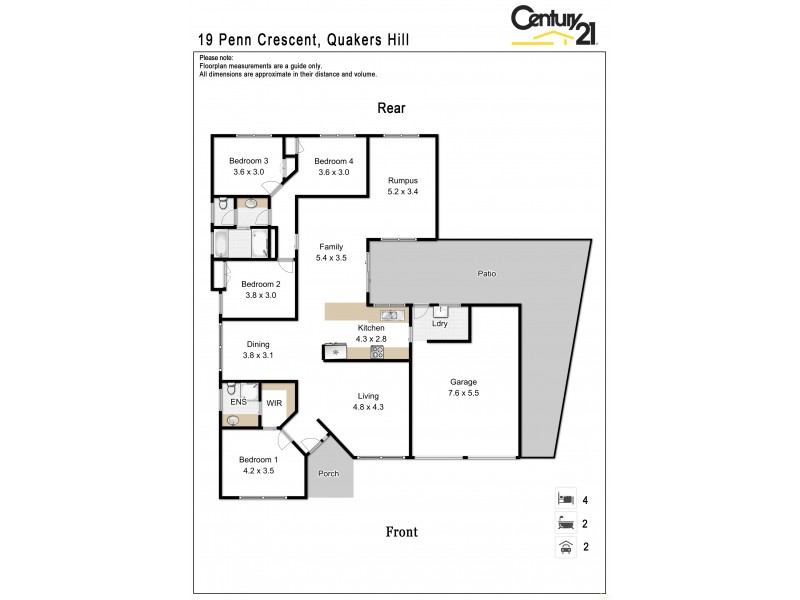 19 Penn Crescent, Quakers Hill NSW 2763 Floorplan