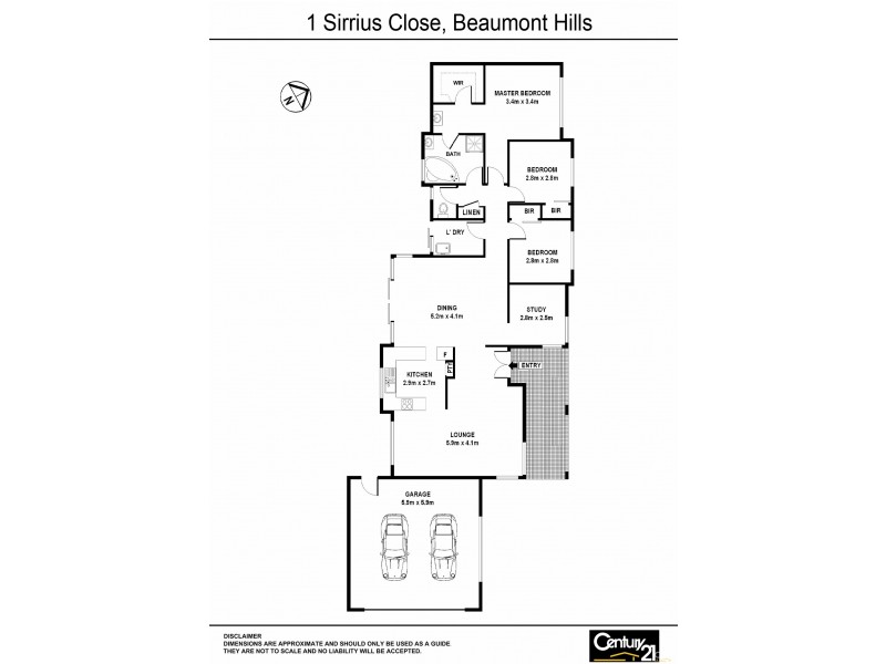 1 Sirrius Close, Beaumont Hills NSW 2155 Floorplan
