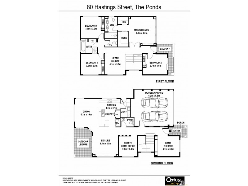 80 Hastings Street, The Ponds NSW 2769 Floorplan