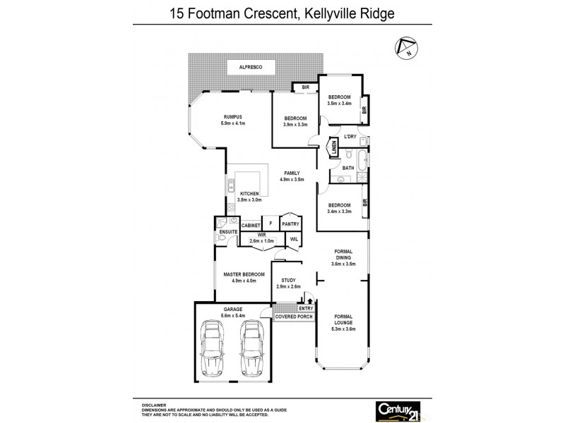 15 Footman Crescent, Kellyville Ridge NSW 2155 Floorplan