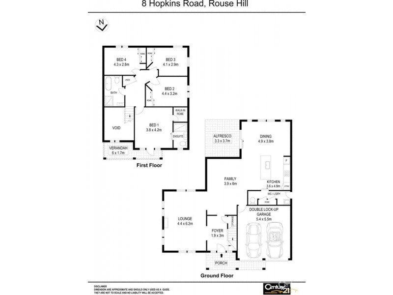 8 Hopkins Circuit, Rouse Hill NSW 2155 Floorplan