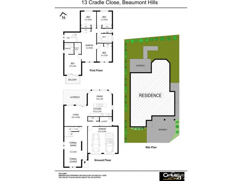 13 Cradle Close, Beaumont Hills NSW 2155 Floorplan