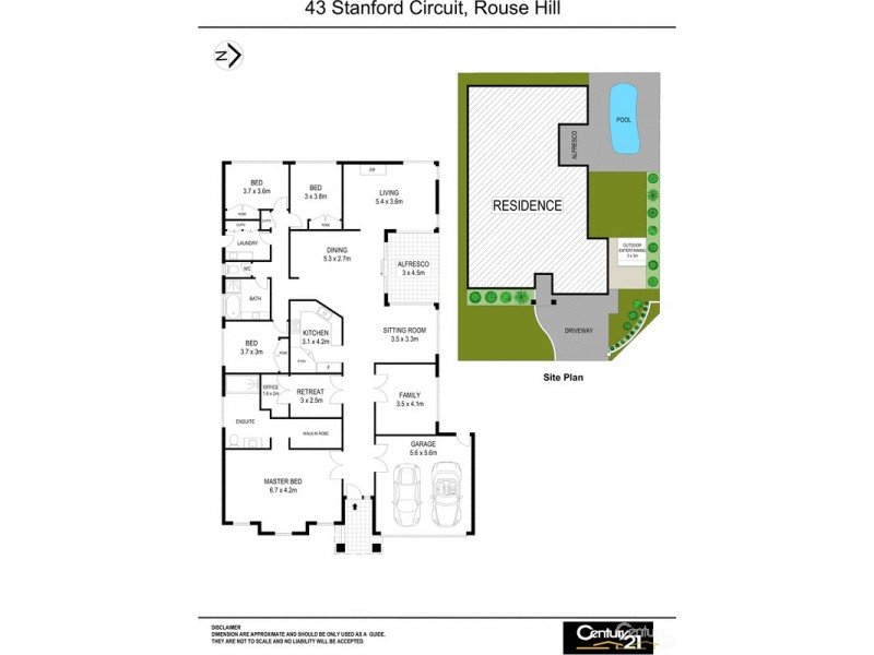 43 Stanford Circuit, Rouse Hill NSW 2155 Floorplan