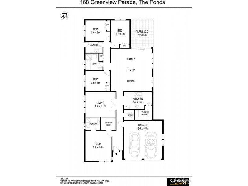 168 Greenview Parade, The Ponds NSW 2769 Floorplan