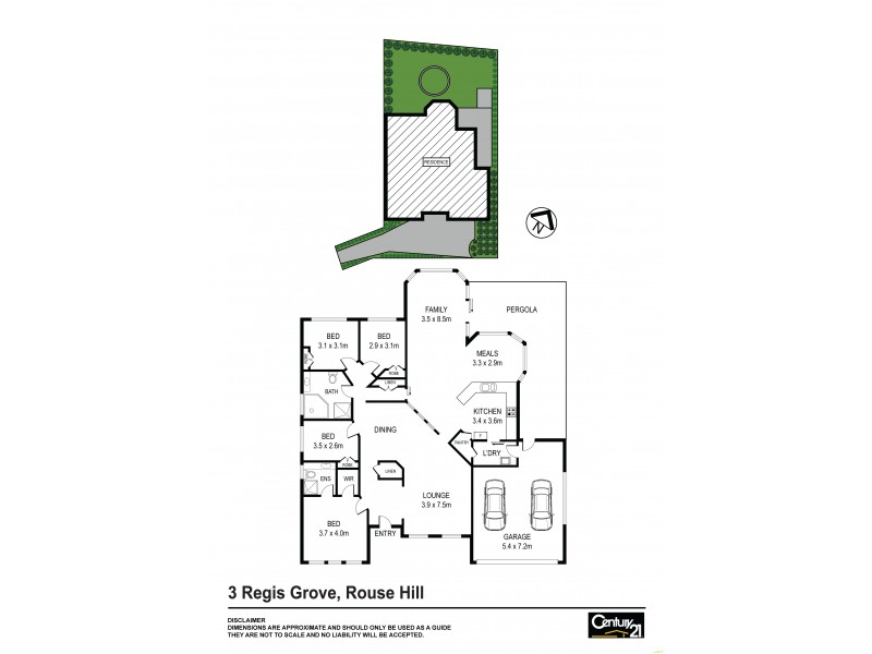 3 Regis Grove, Rouse Hill NSW 2155 Floorplan