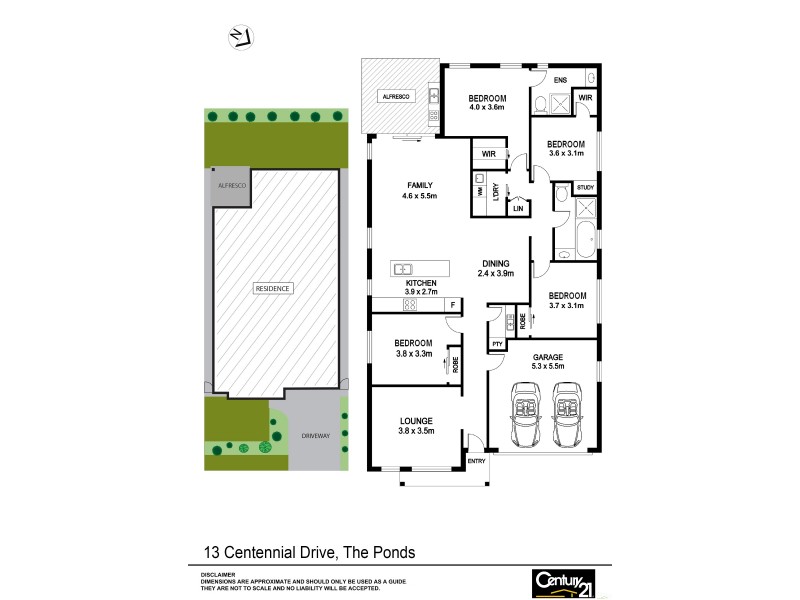 13 Centennial Drive, The Ponds NSW 2769 Floorplan