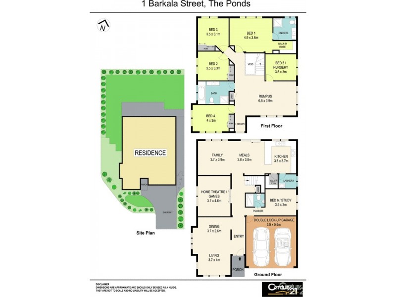 1 Barkala Street, The Ponds NSW 2769 Floorplan