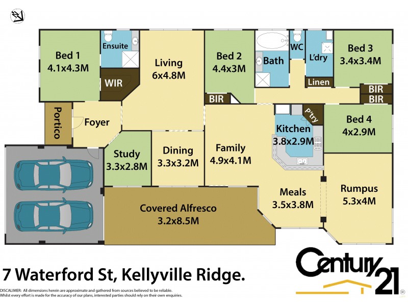 7 Waterford street, Kellyville Ridge NSW 2155 Floorplan