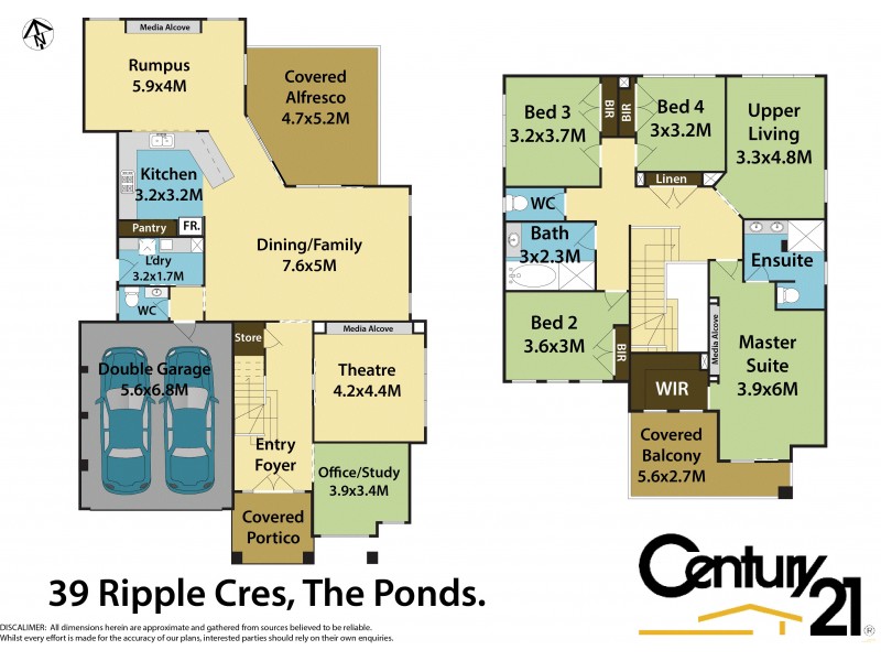 39 Ripple Crescent, The Ponds NSW 2769 Floorplan