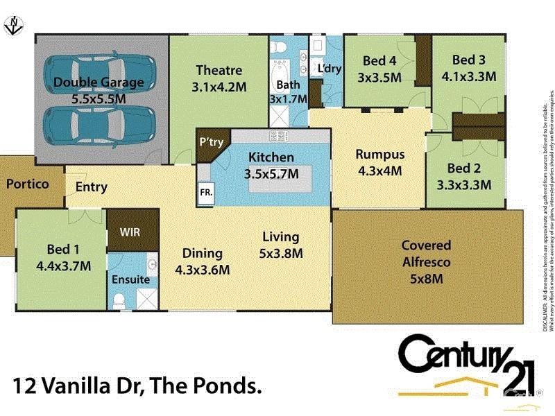 12 Vanilla Drive, The Ponds NSW 2769 Floorplan