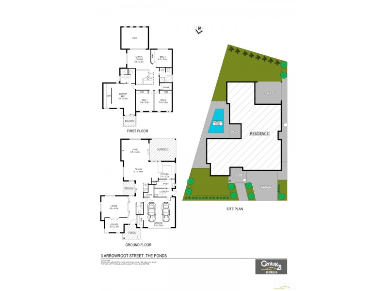 3 Arrowroot Street, The Ponds NSW 2769 Floorplan