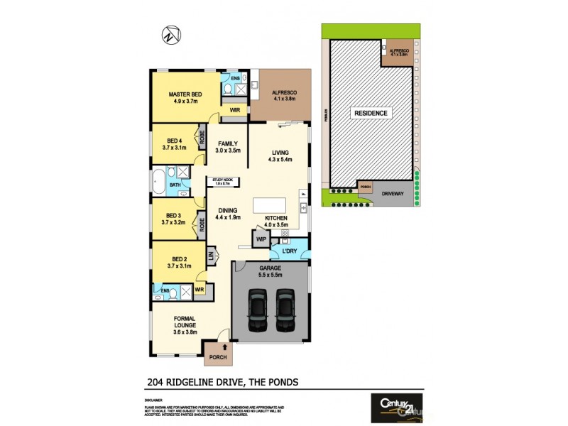 204 Ridgeline Drive, The Ponds NSW 2769 Floorplan