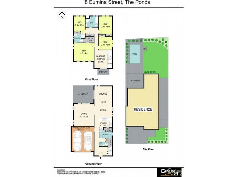 8 Eumina Street, The Ponds NSW 2769 Floorplan