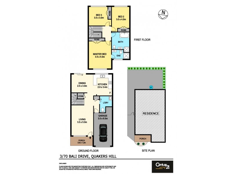 3/70 Bali Drive, Quakers Hill NSW 2763 Floorplan