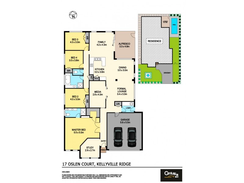 17 Olsen Court, Kellyville Ridge NSW 2155 Floorplan