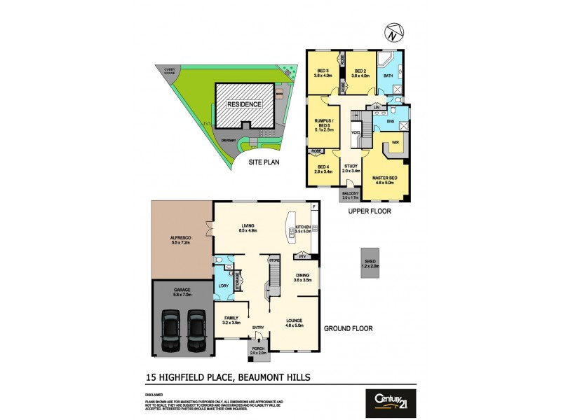 15 Highfield Place, Beaumont Hills NSW 2155 Floorplan