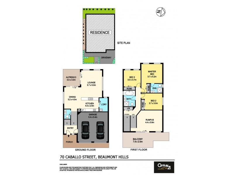 70 Caballo Street, Beaumont Hills NSW 2155 Floorplan