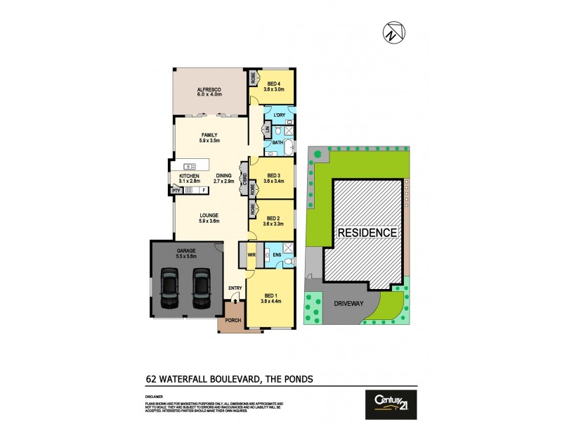 62 Waterfall Boulevard, The Ponds NSW 2769 Floorplan
