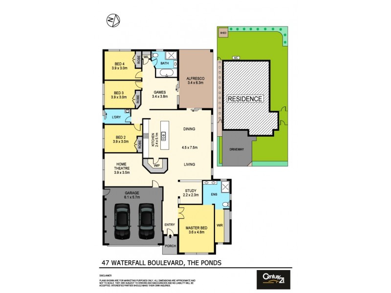 47 Waterfall Boulevard, The Ponds NSW 2769 Floorplan