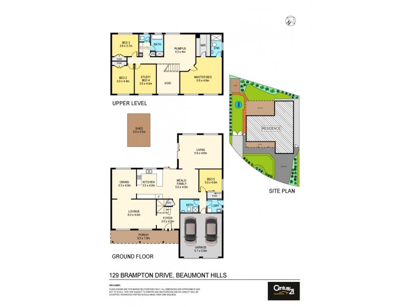 129 Brampton Drive, Beaumont Hills NSW 2155 Floorplan