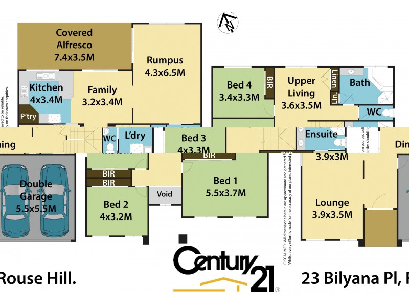 23 Bilyana Place, Rouse Hill NSW 2155 Floorplan