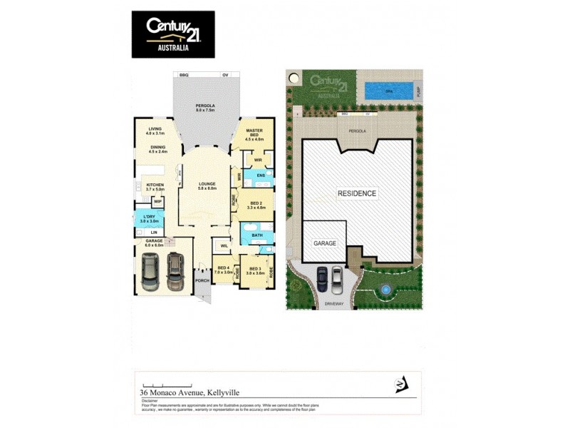 36 Monaco Avenue, Kellyville NSW 2155 Floorplan