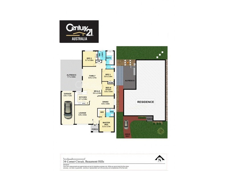 34 Comet Circuit, Beaumont Hills NSW 2155 Floorplan
