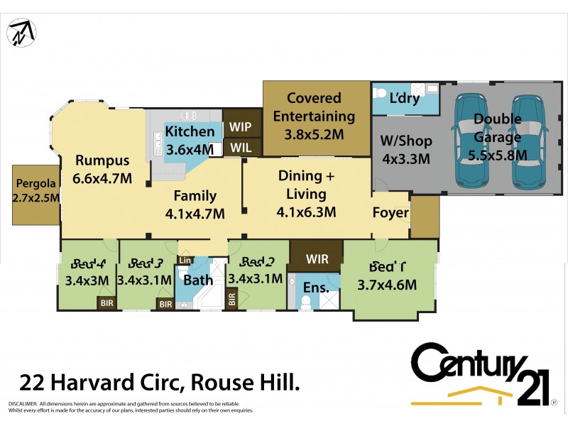 22 Harvard Circuit, Rouse Hill NSW 2155 Floorplan