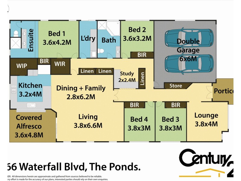 66 Waterfall Boulevard, The Ponds NSW 2769 Floorplan